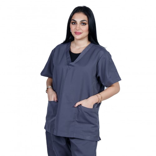 زي طبي نسائي رمادي غامق