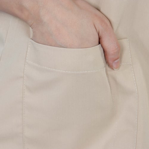 زي طبي للجنسين لون بيج