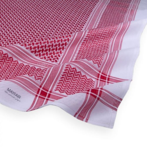 شماغ البسام ماي فير الاحمر الغامق