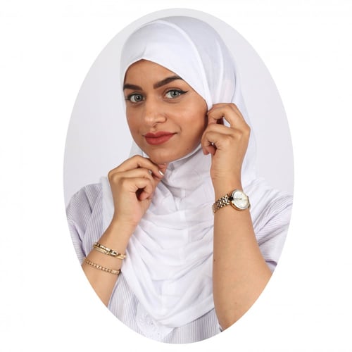 حجاب عاملات منزلية ابيض