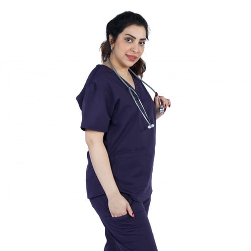 سكراب طبي نسائي لون بنفسجي غامق