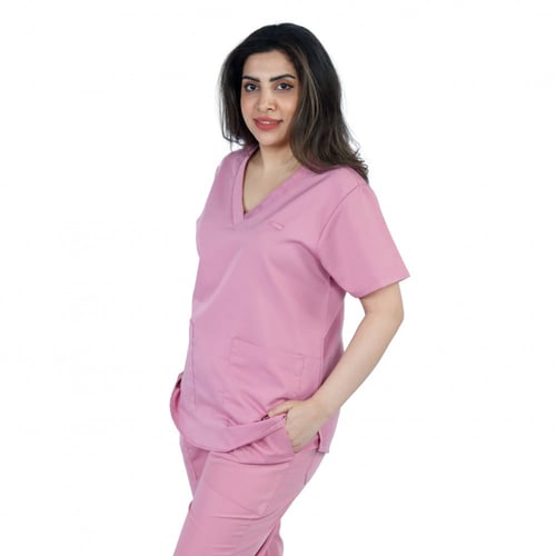 سكراب طبي أوفر سايز نسائي لون وردي