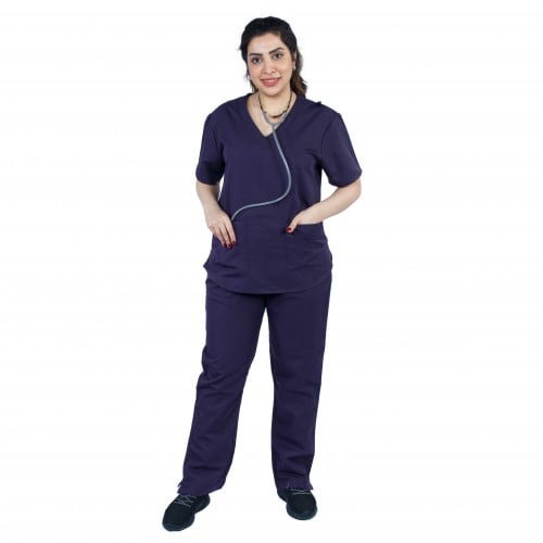 سكراب طبي نسائي لون بنفسجي غامق