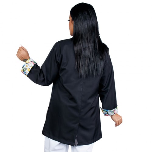 لاب كوت طبي للجنسين , بالطو طبي بأكمام مشجرة