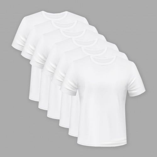 فنيلة الشياكة نص كم رقبة دائري ( 6 حبات )