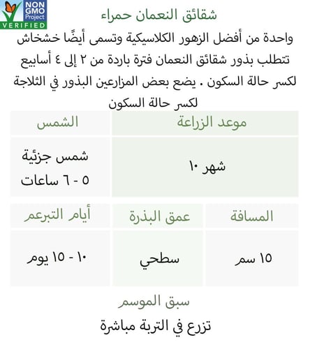 بذور شقائق النعمان حمراء - Red Corn Poppy Seeds