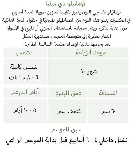 بذور توماتيلو دي ميلبا - De Milpa Organic Tomatill...