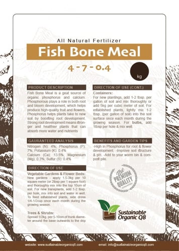 سماد وجبة عظام السمك 1.6 كيلو - Fish Bone Meal – O...