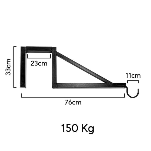 السنيدي علاقة ذبائح حديد جدارية اسود