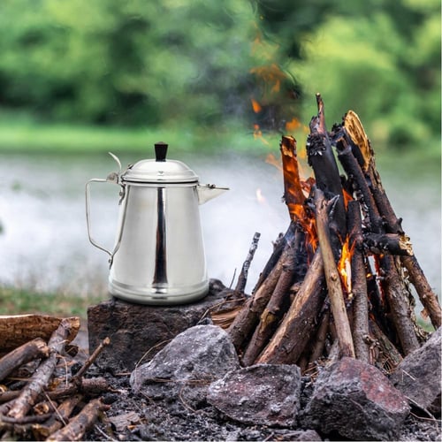 السنيدي دلة تفويح قهوة هندي فضي مقاس 13 سم