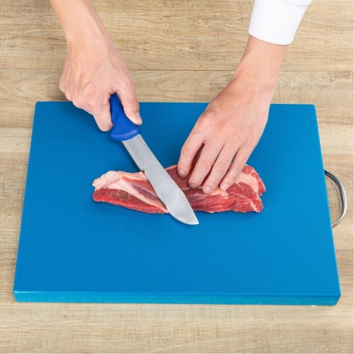 السنيدي سكين القصاب ستانلس ستيل ازرق مقاس 15.5 سم