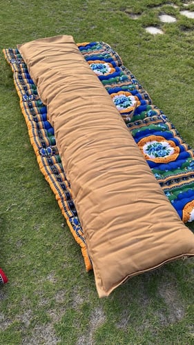 تنزاني مطرحة تراثيه الاسطوانة اللون الازرق