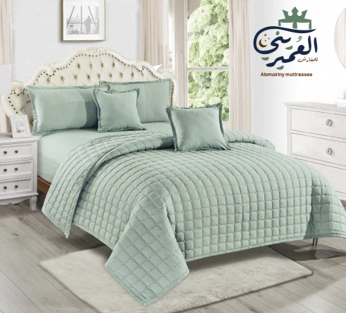 مفرش مضغوط 6 قطع نفرين - تركوازي