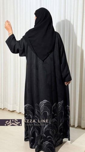 K015 كريب مشجر اسود + رمادي