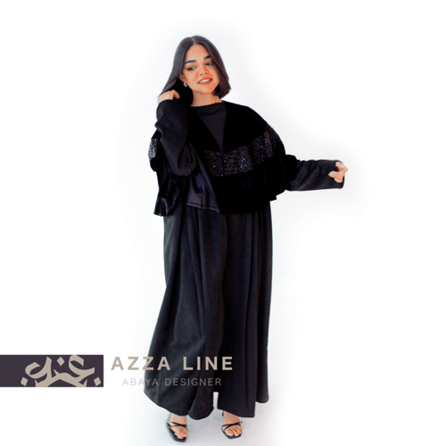 W02 عبايه شمواه ومخمل و كرستال