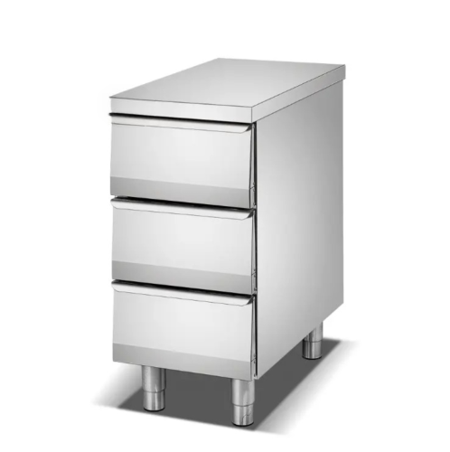 Steel wardrobe with three drawers