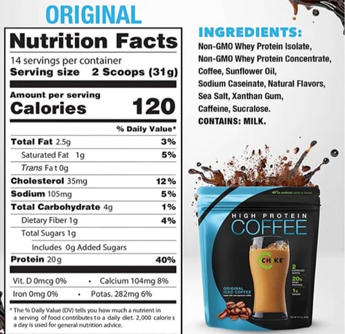 High protein coffee