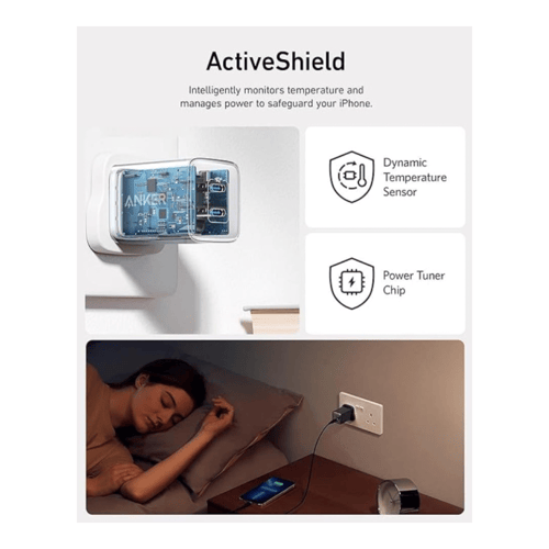 شاحن جداري انكر نانو برو 521 بمنفذين تايب سي بقوة...