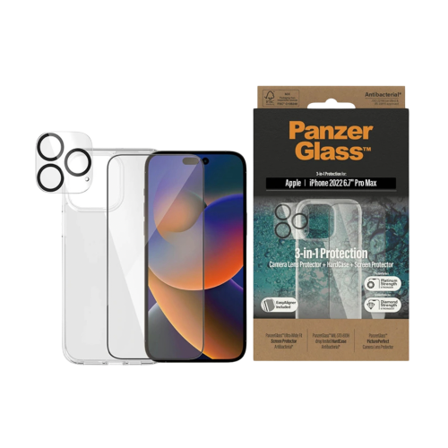 بكج حماية بانزر جلاس 3 في 1 ايفون 14 بروماكس - شفا...