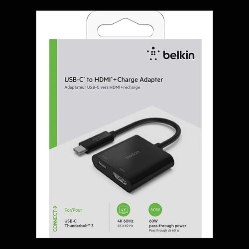 محول بيلكن USB-C الى HDMI بجودة 4K ومنفذ تايب سي ب...