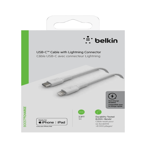 كيبل بيلكن تايب سي ايفون بطول متر - أبيض