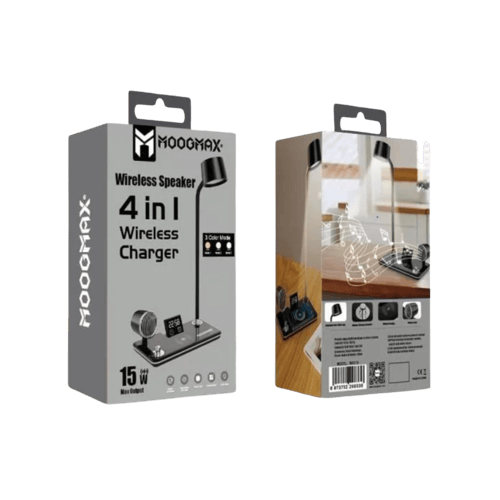موج ماكس منصة شحن 4 في 1 شاحن لاسلكي + إضاءة + ساع...