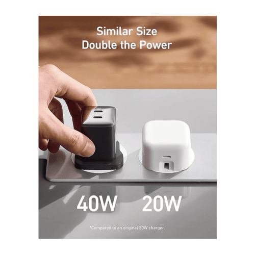 شاحن جداري انكر نانو برو 521 بمنفذين تايب سي بقوة...