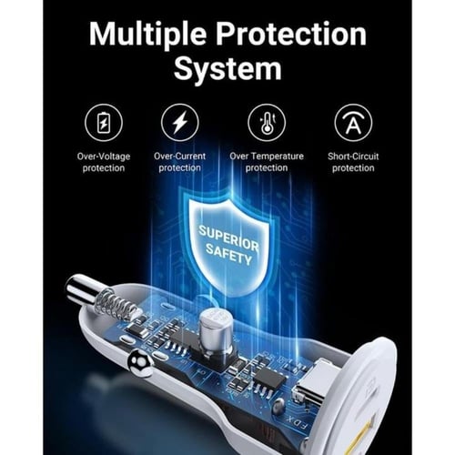 فولتمي كازو سيريس شاحن سيارة منفذ يو اس بي و منفذ...