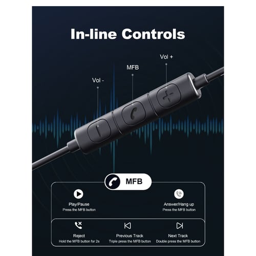 سماعة راف باور تايب سي سلكية - أسود