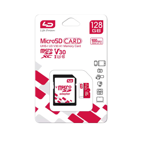 بطاقة ذاكرة LD بسعة 128 جيجابايت
