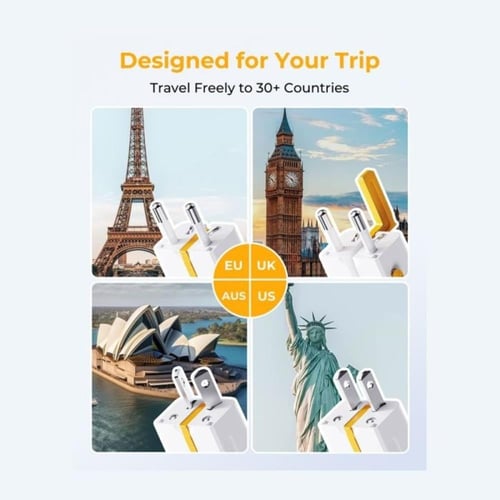 فولتمي فيتو جو شاحن جداري 35 واط مقبس عالمي - أبيض