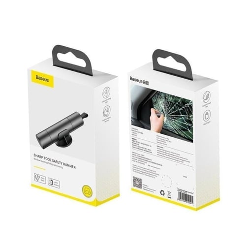 بيسوس مطرقة طوارئ لتحطيم الزجاج وقطع حزام الأمان -...