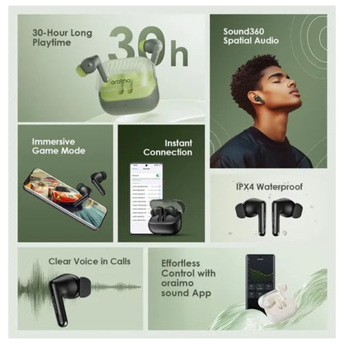 سماعة أذن اورايمو لاسلكية سبيس بودز نيو - ذهبي فات...