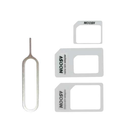 محول شرائح ميكرو 4 في 1 بيت شريحة SIM - أبيض