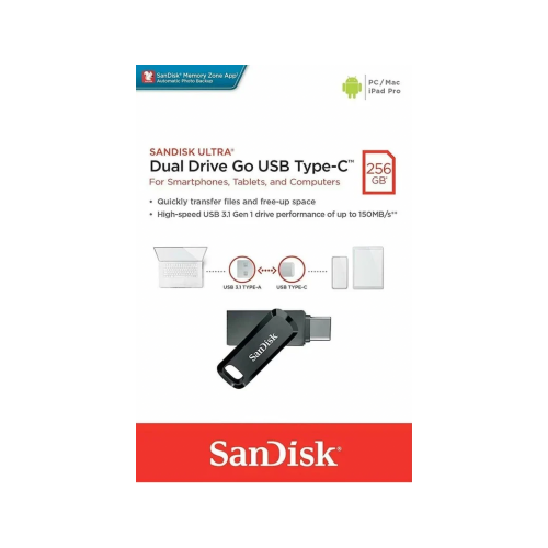 فلاش تخزين ساندسك تايب سي 256جيجابايت