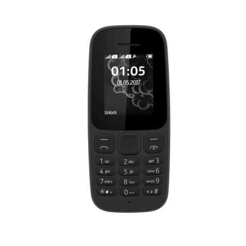 جوال نوكيا 105 شريحتين - أسود