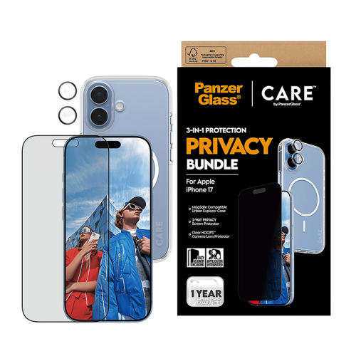 بكج حماية بانزر جلاس 3 في 1 ايفون 17 العادي - خصوص...