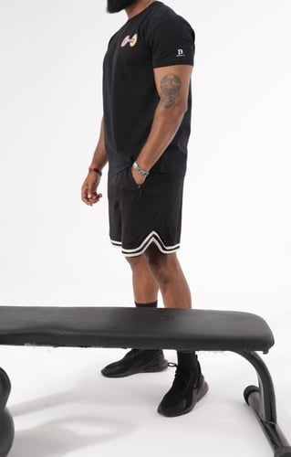 تيشيرت قطني دونات أسود