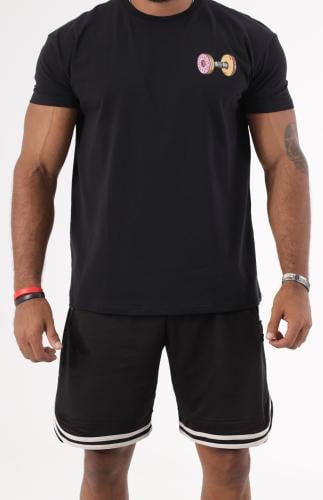 تيشيرت قطني دونات أسود