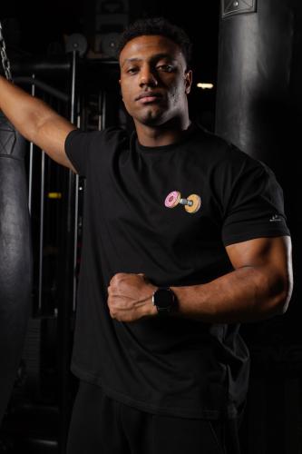 تيشيرت قطني دونات أسود