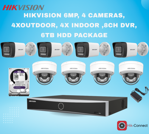 هيكفيجن 6 ميجابيكسل، 4 كاميرات، 4 خارجية، 4 داخلية...