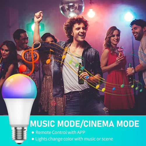 لمبة LED ذكية WiFi متعددة الألوان E27 – قابلة للتع...