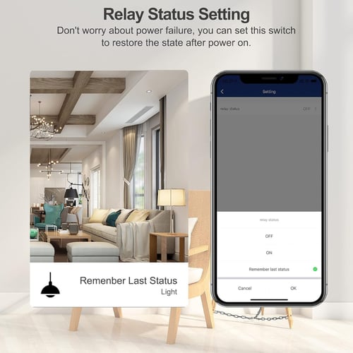 مفتاح إضاءة داخلي ذكي يعمل عبر الواي فاي | يدعم ال...