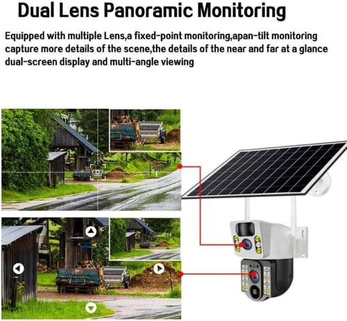 كاميرا مراقبة لاسلكية تعمل بالواي فاي وطاقة شمسية...