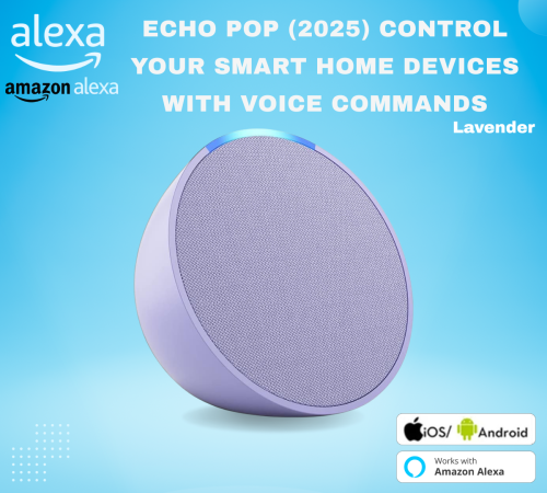 Echo Pop أرجواني | سماعة بلوتوث ذكية مع أليكسا | ا...