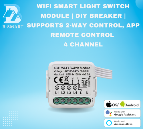 مفتاح إضاءة داخلي ذكي يعمل عبر الواي فاي | يدعم ال...