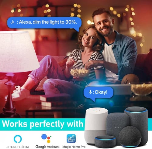 لمبة LED ذكية WiFi متعددة الألوان E27 – قابلة للتع...