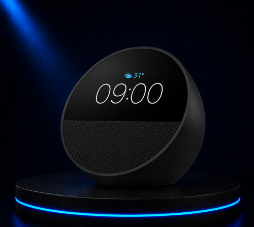 Eco Spot watch new entirely (2024 edition), smart watch with clear voice + Alexa, black color