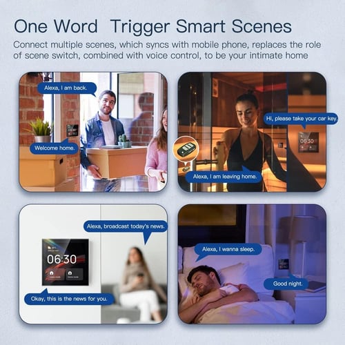 لوحة تحكم ذكية بشاشة لمس WiFi + Zigbee مع تحكم صوت...