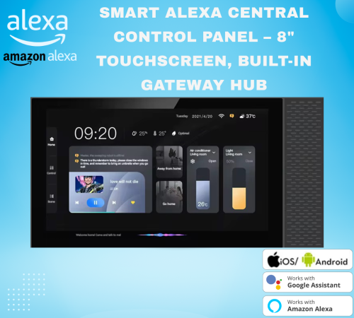 لوحة تحكم ذكية بشاشة لمس WiFi + Zigbee مع تحكم صوت...